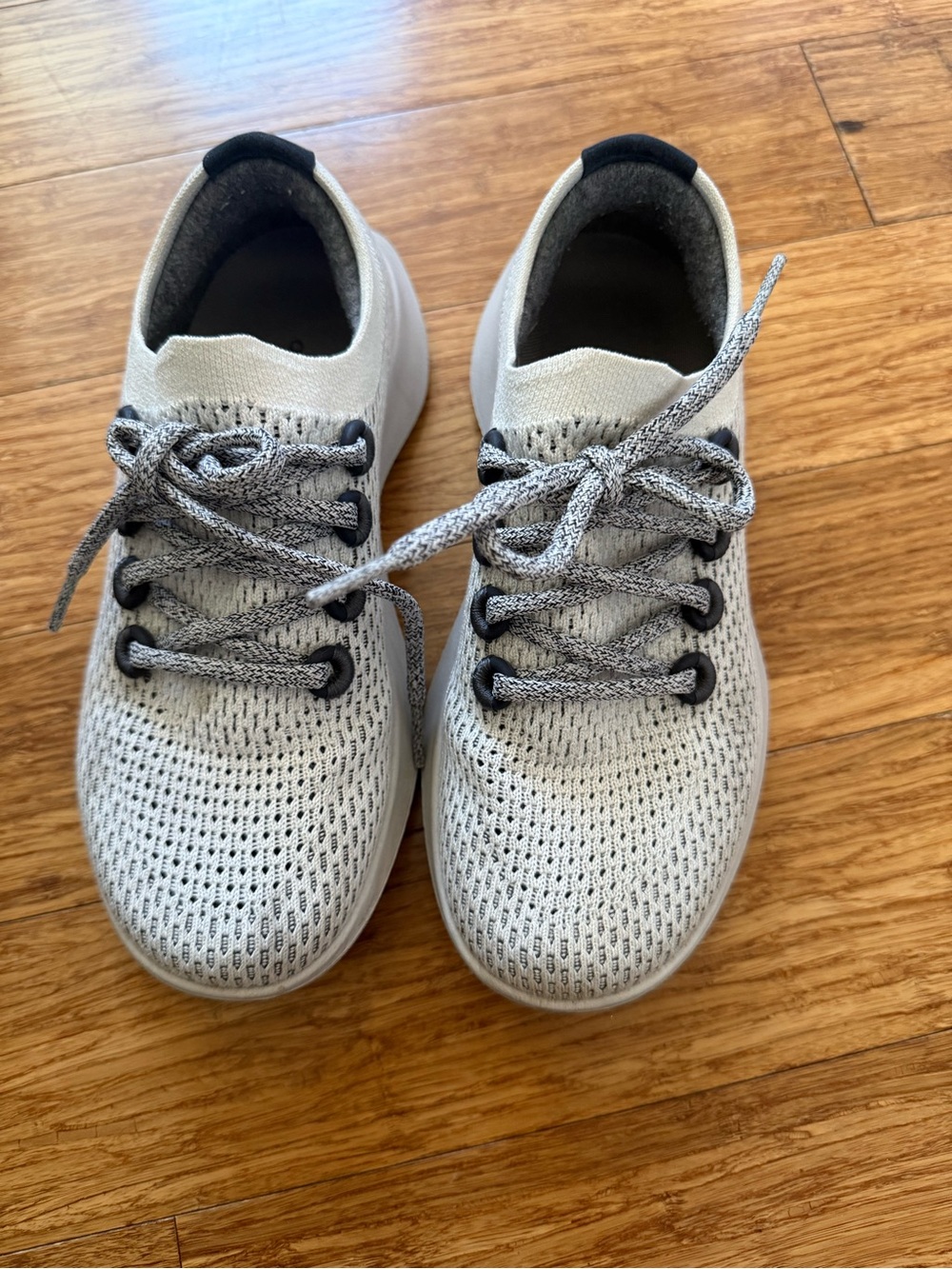 allbirds Women's Light Gray Knit Lace-Up Sneakers